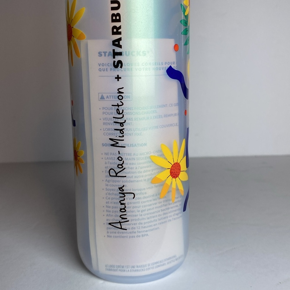 New Starbucks 2024 Ananya Rao-Middleton Collection 24 Oz. Plastic Water Bottle - Picture 5 of 7